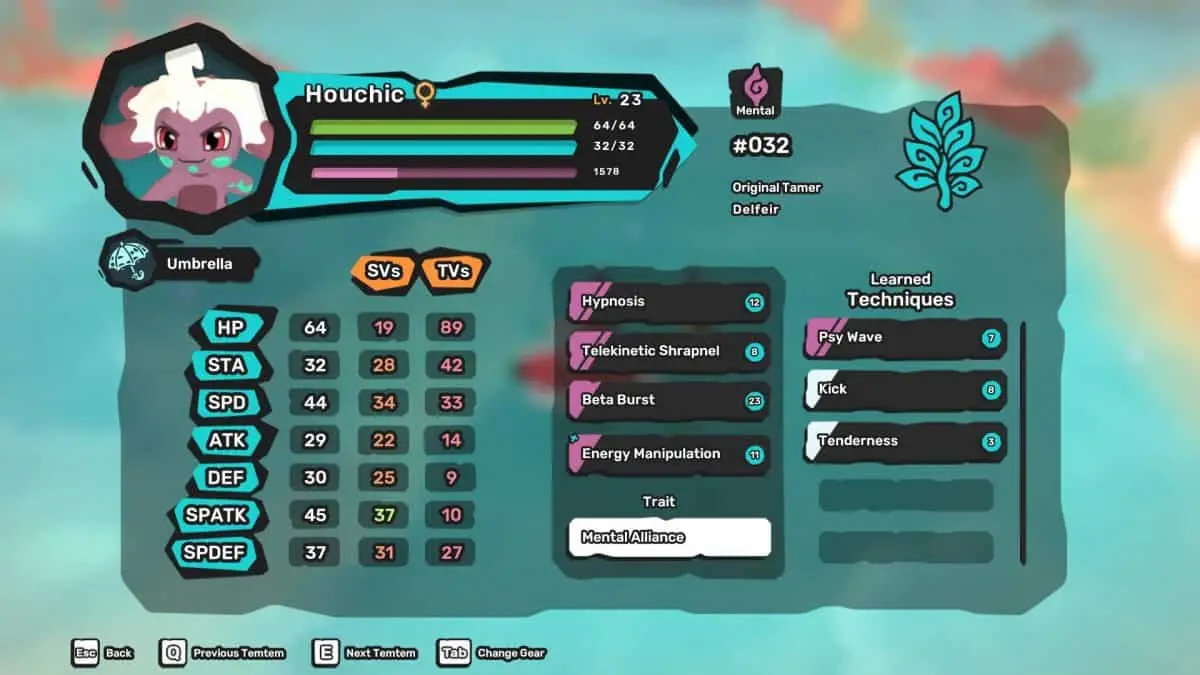 Temtem : Guide des statistiques