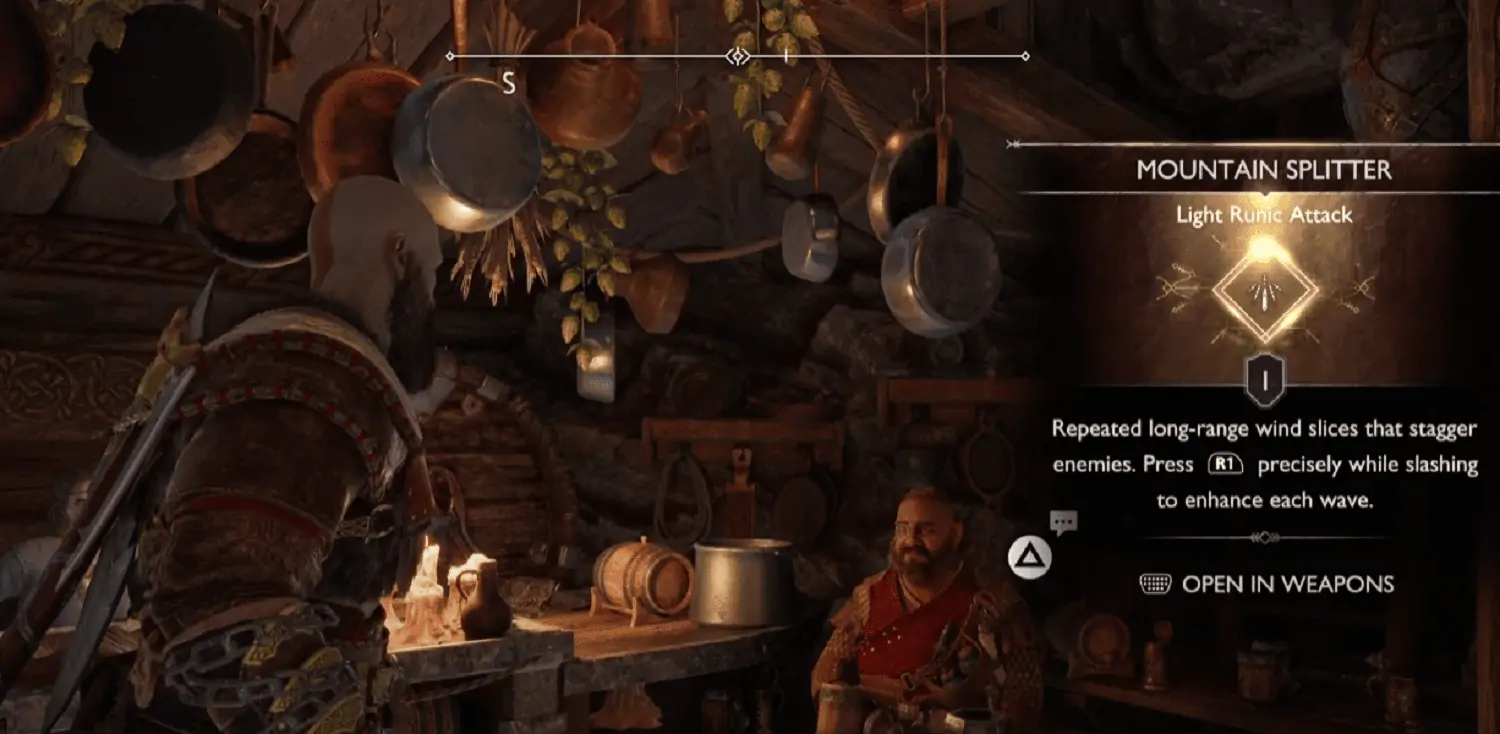 God Of War : Ragnarok - Où obtenir le Mountain Splitter Runic
