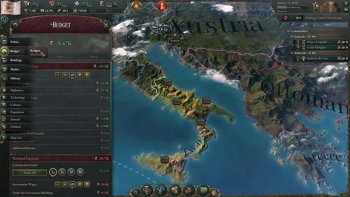 Victoria 3 : Comment accroître la bureaucratie