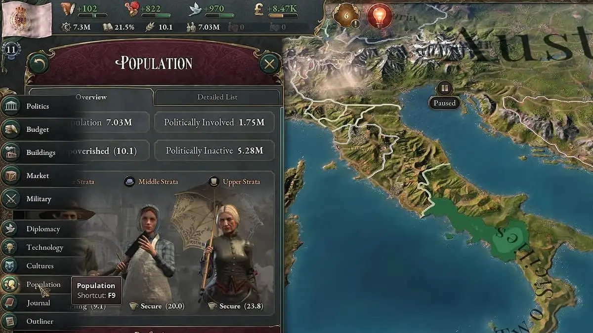 Victoria 3 : Guide de la croissance démographique
