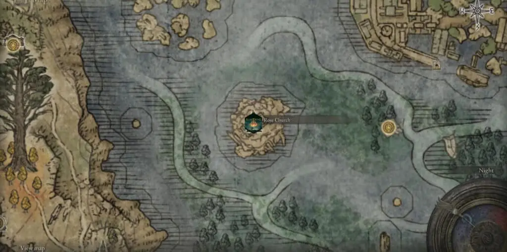 Elden Ring : Emplacement de l'église Rose, comment l'atteindre, butin