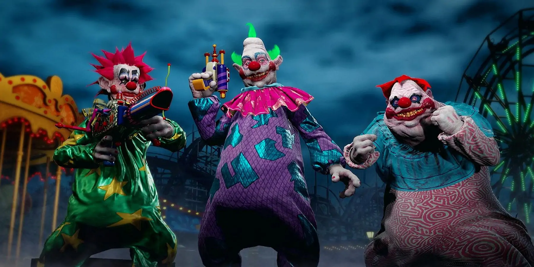 Le jeu Killer Klowns From Outer Space montre les Klowns en détail