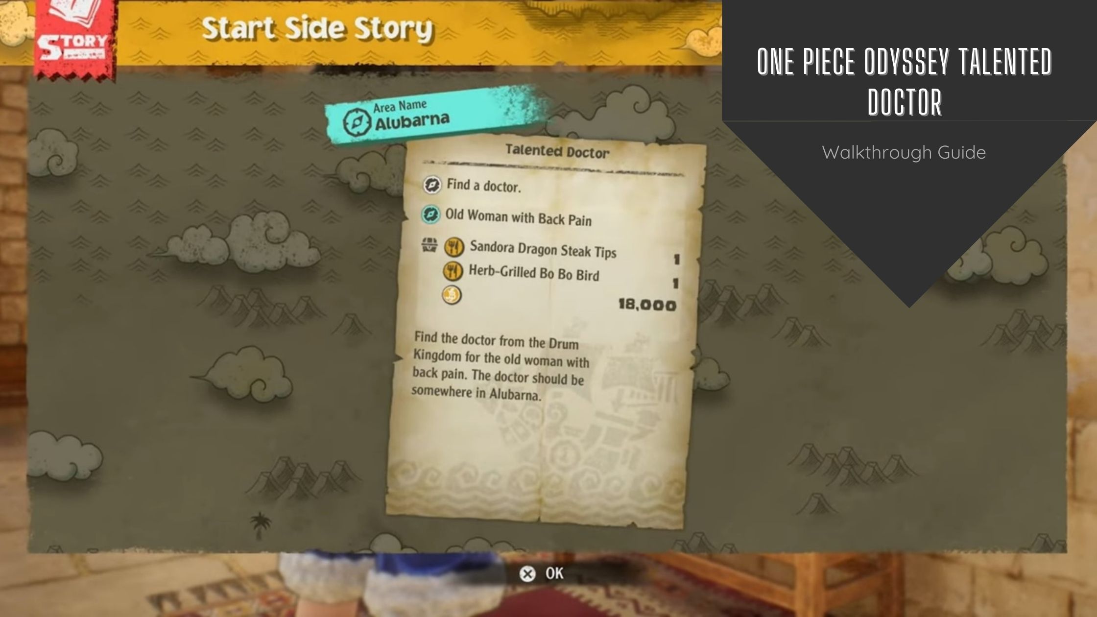 One Piece Odyssey Quête du docteur talentueux Tseret