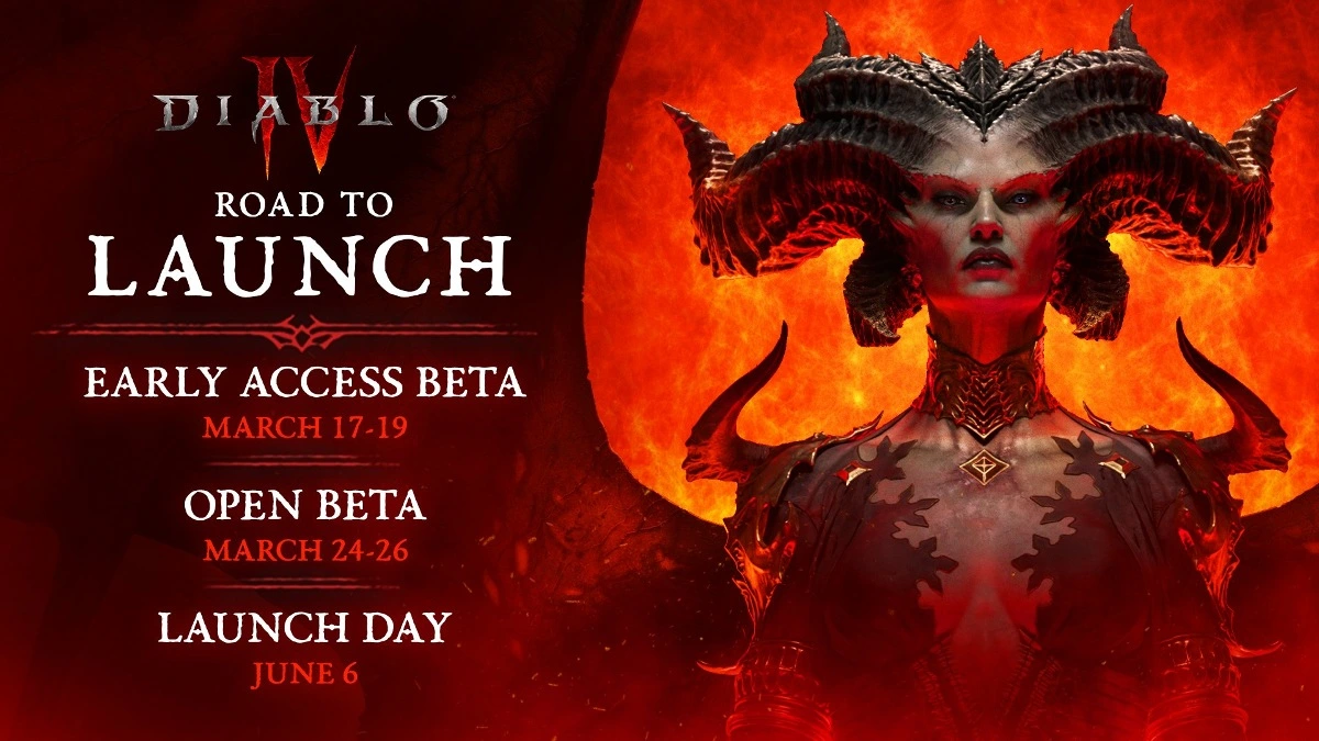 Les bêtas ouvertes de Diablo 4 commencent en mars