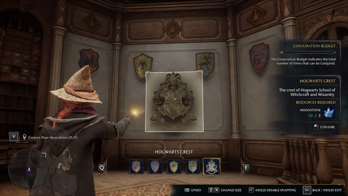 Hogwarts Legacy Personnaliser les décorations de la salle sur demande Sorts 1a