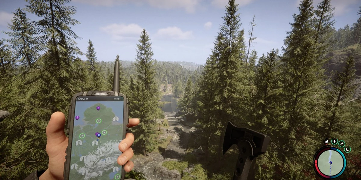 Sons of the Forest : Signification des icônes de la carte et guide de navigation GPS