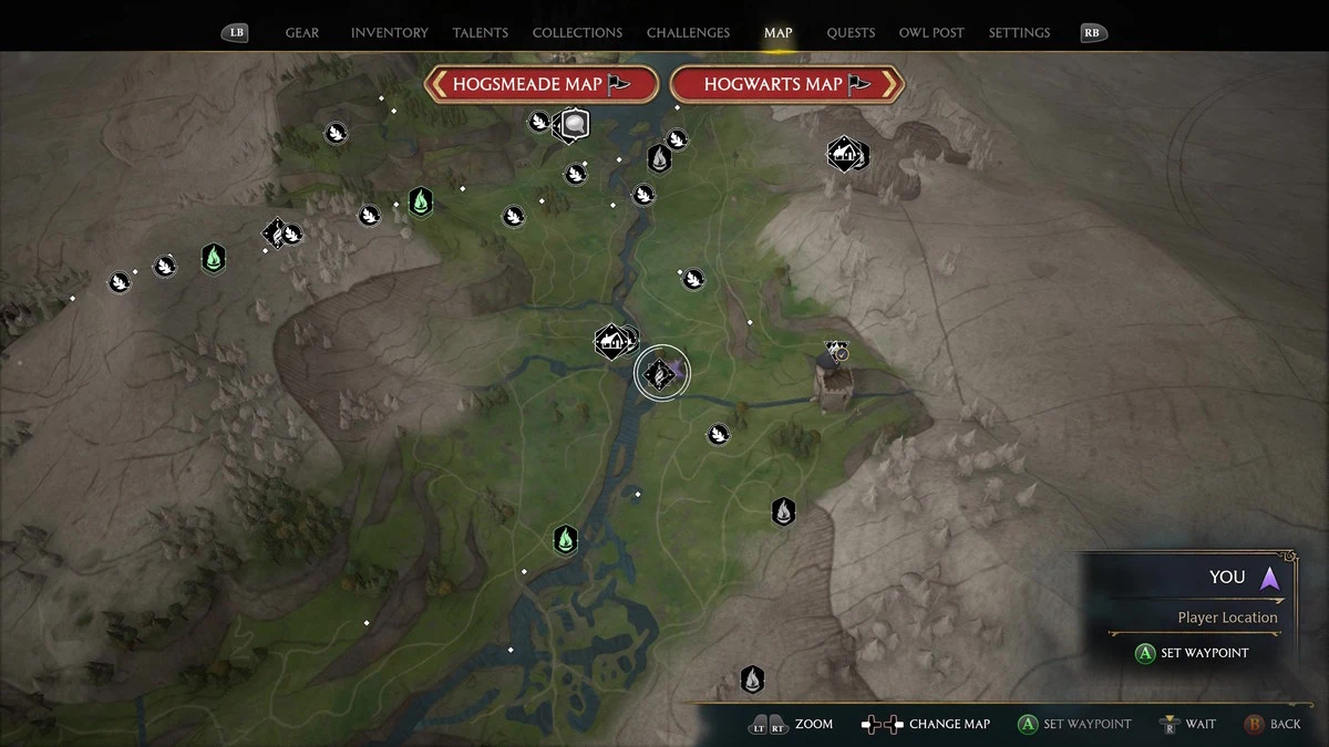 Hogwarts Legacy Trouver des tables d'astronomie Keenbridge