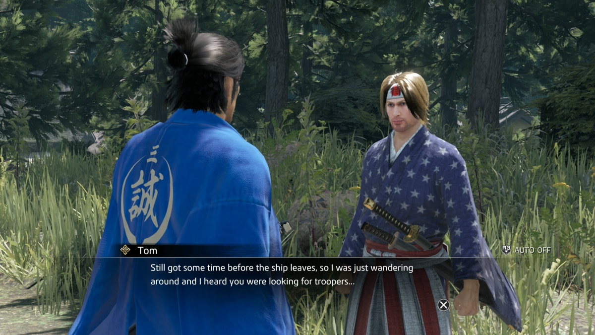Comme un dragon Ishin Way Of The Sammerai Tom rejoint l'équipe