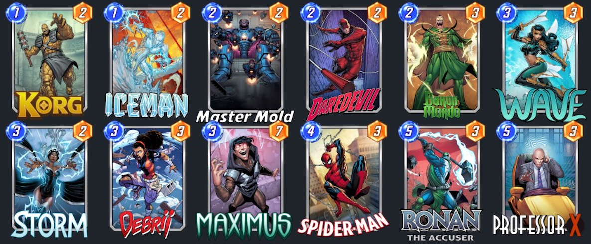 Meilleur moule maître Marvel Snap Decks 3