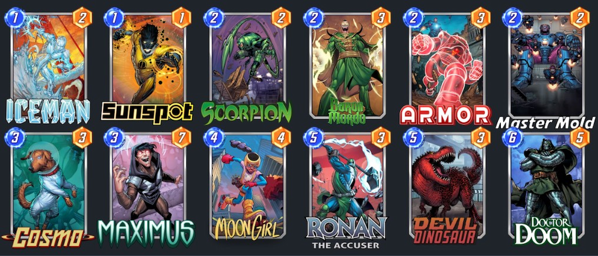 Meilleurs Snap Decks Marvel Orchis Forge 3