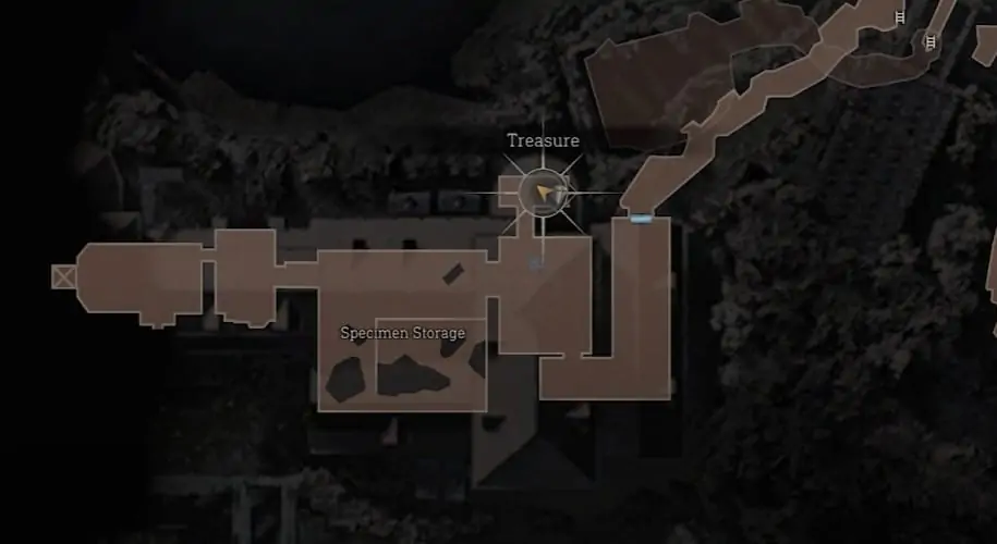 Clockwork Castellan dans la salle de stockage des spécimens RE4