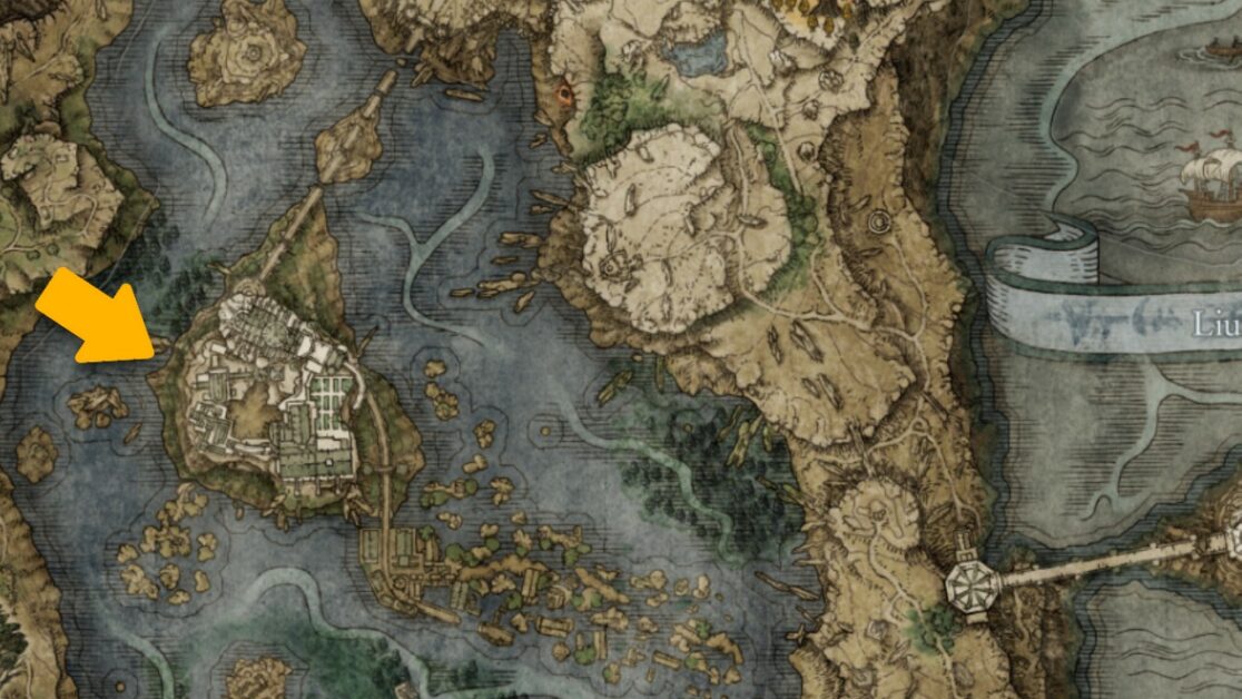 Emplacement de la carte du bâton de cristal dans l'Elden Ring