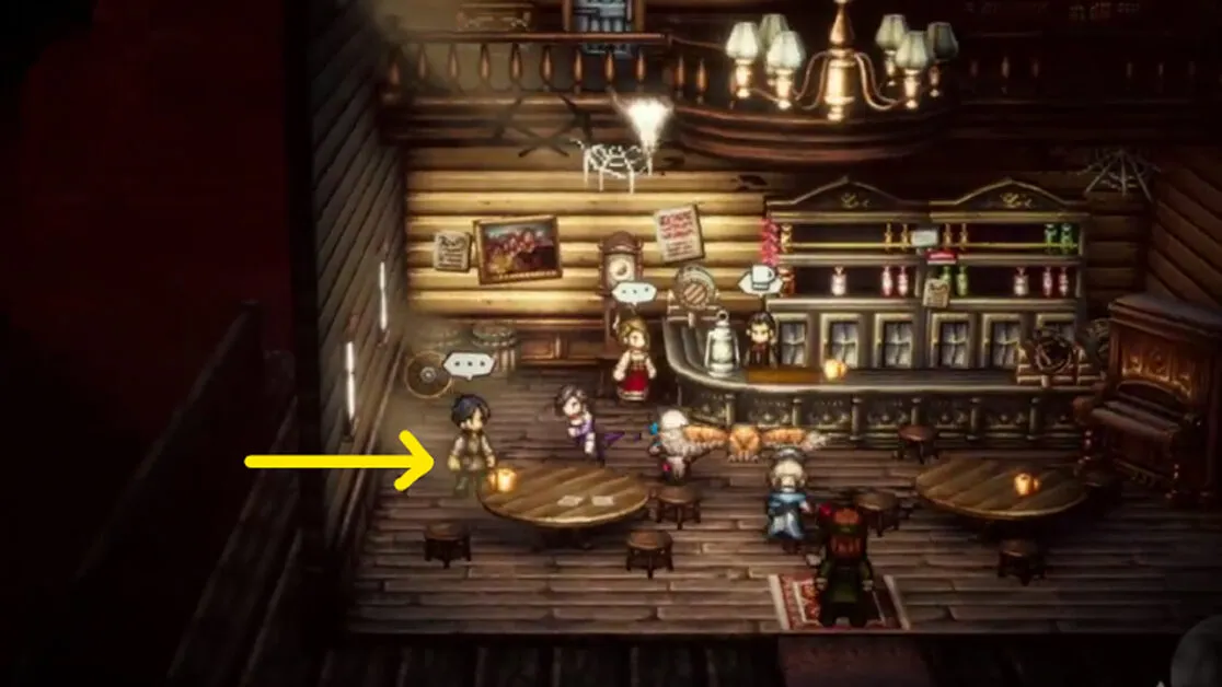 Ned a la troisième blague pour Joe dans Octopath Traveler 2