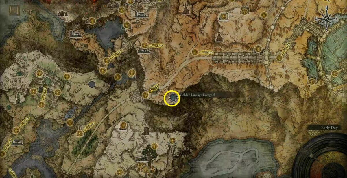 Emplacement de la carte de l'icône Godfrey à Elden Ring