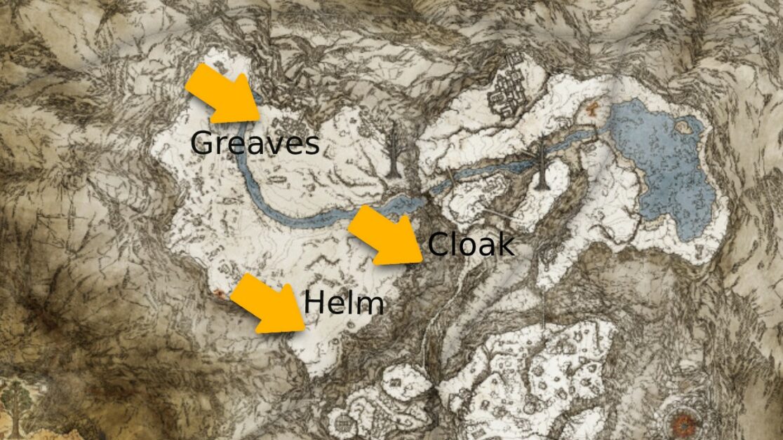 Emplacements des armures Rotten Duelist dans Elden Ring