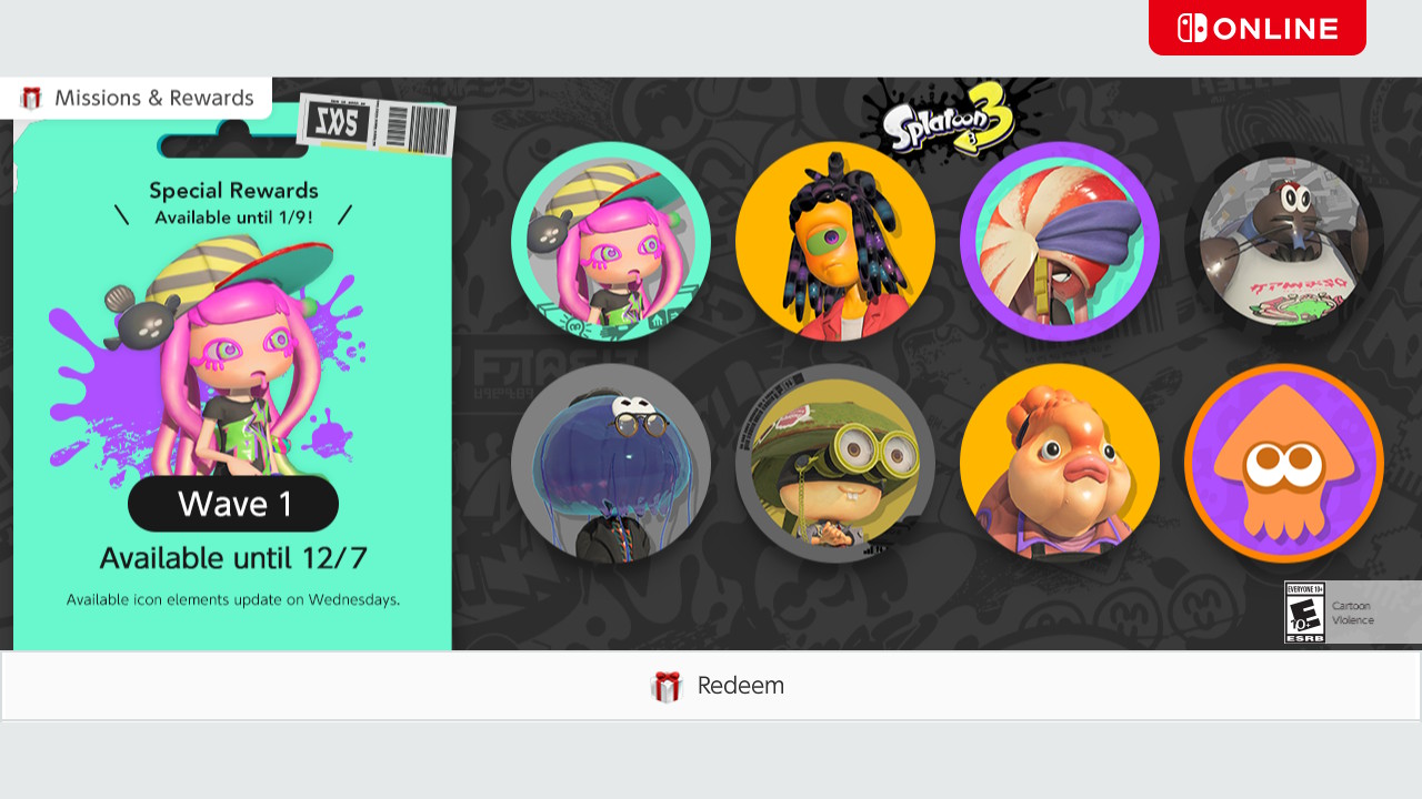 Nintendo Switch Online lance de nouveaux ensembles d'icônes Splatoon 3