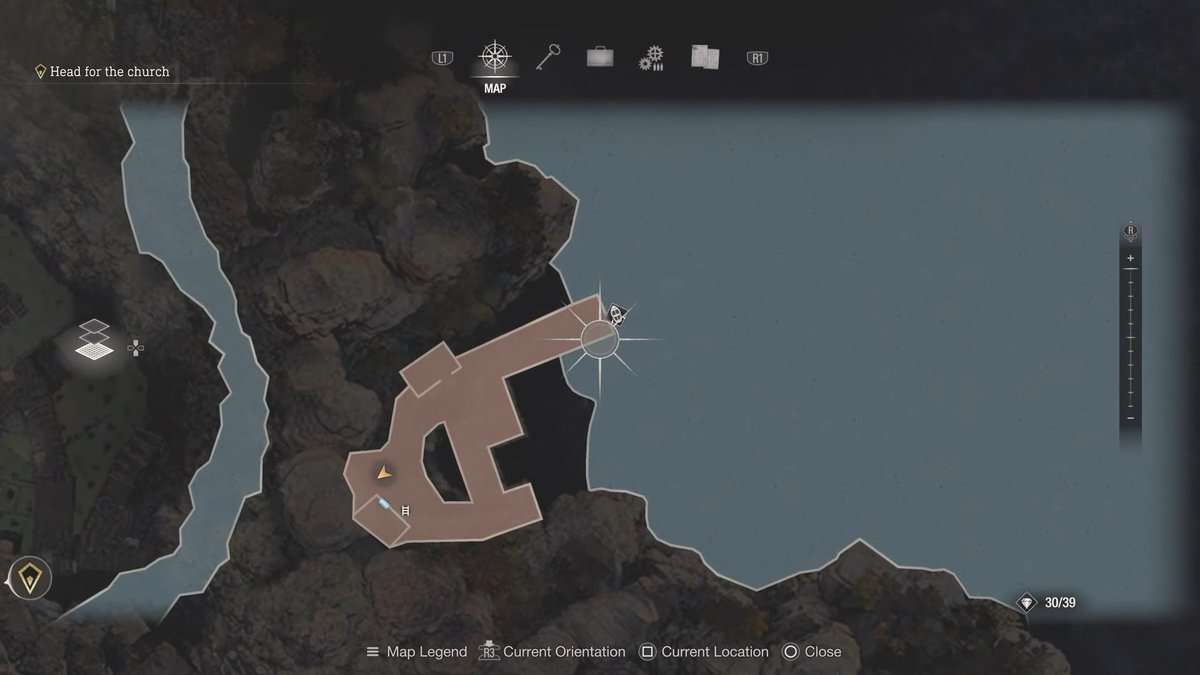 Emplacement du piédestal de pierre dans RE4
