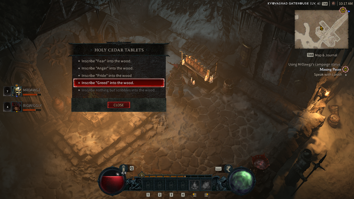 Inscrire le bois Rite Of Passage Diablo 4
