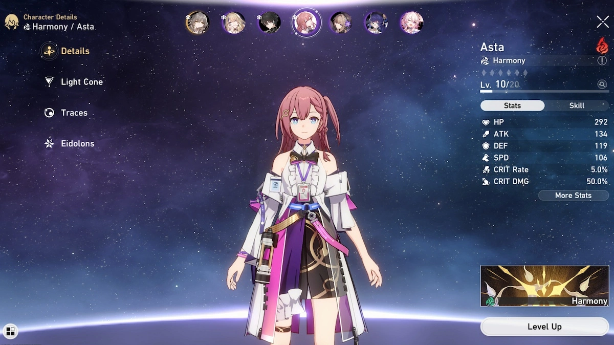 Honkai : explication des cônes, des traces et des eidolons de Star Rail Light
