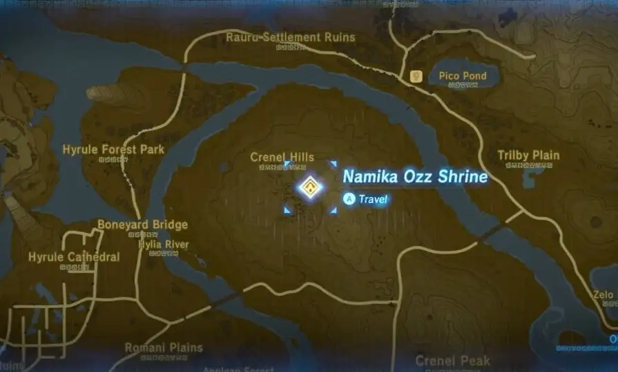 Emplacement de Blizzard Rods à Zelda BOTW