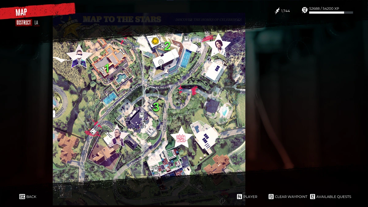 Dead Island 2 Carte de l'établi de Bel Air