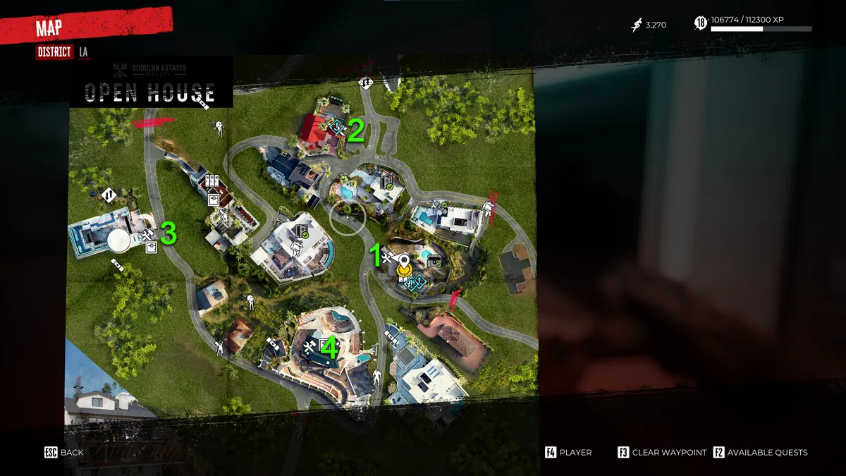 Dead Island 2 Carte de l'établi de Beverly Hills