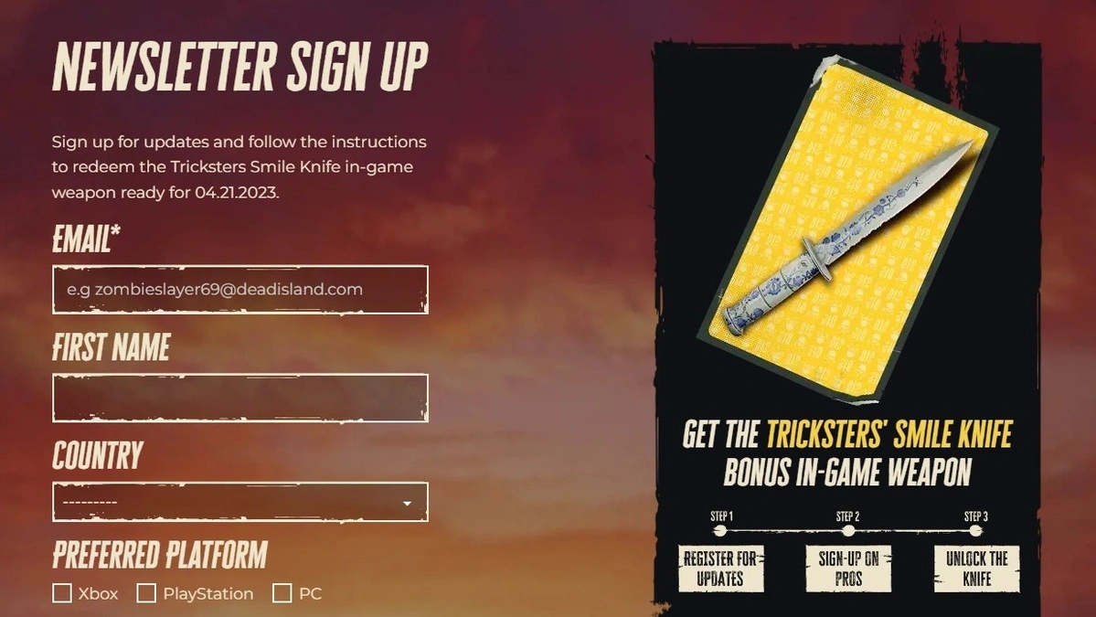 Dead Island 2 Tricksters' Smile Knife In Game Arme Recadrée (1)