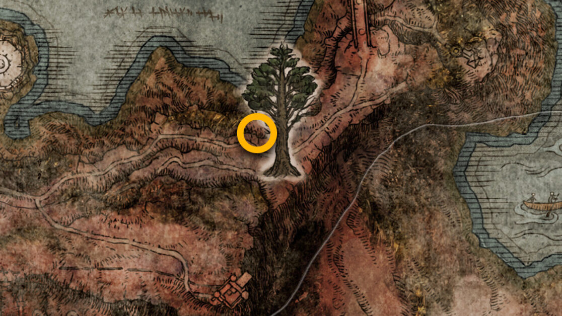 Emplacement de la carte Talisman de Bull-Goat dans Elden Ring