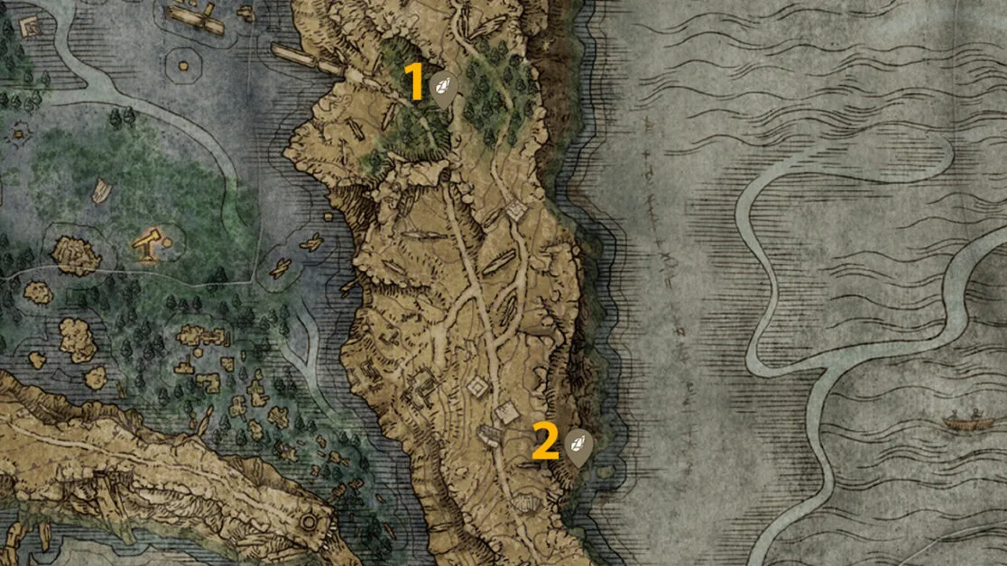 Sombre Smithing Stone 2 Cliffs Scarab emplacements dans Elden Ring