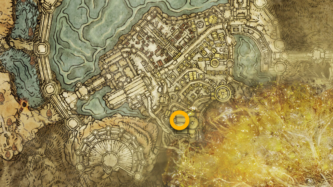 Emplacement de la carte Crucible Scale Talisman dans Elden Ring