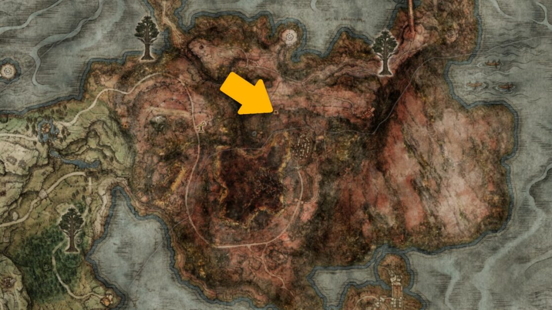 Emplacement de la carte du talisman en toile de Faithful dans Elden Ring
