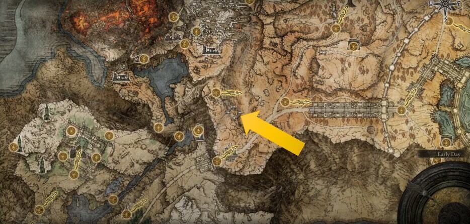 Emplacement de la carte Greatshield dans Elden Ring