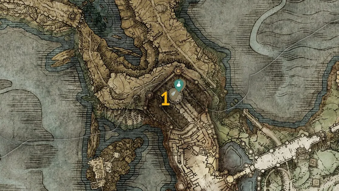 Salle du trône de Limgrave Emplacement de la pierre de forge du dragon antique dans Elden Ring