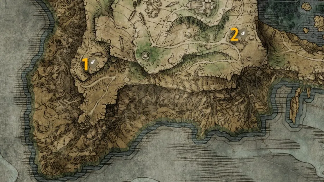 Elden Ring Smithing Stone 8 sites à Liurnia des lacs