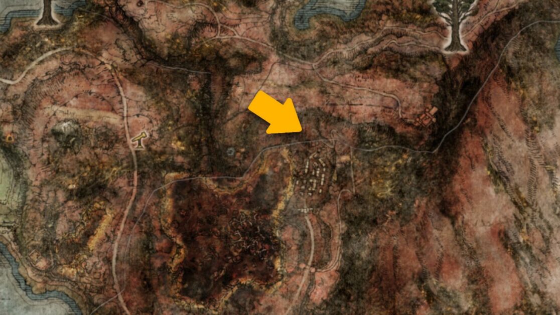 Emplacement de la carte du Bâton Brillance de Lusat dans Elden Ring