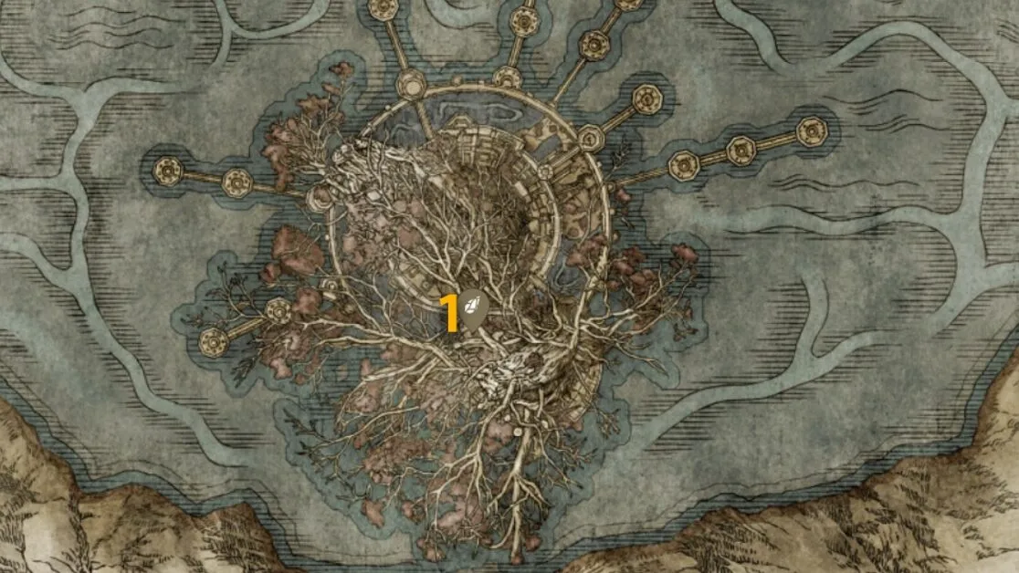 Miquella's Haligtree Sombre Smithing Stone 8 emplacements sur la carte dans Elden Ring