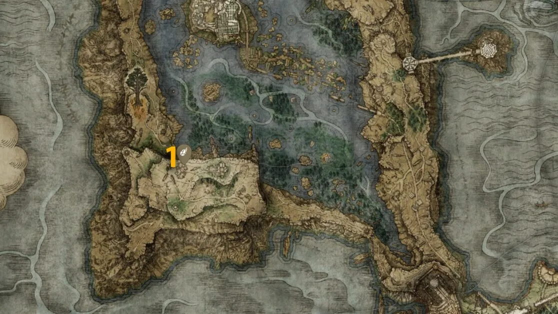 Moonfolk Ruins Somber Smithing Stone 8 emplacements cartographiques dans Elden Ring