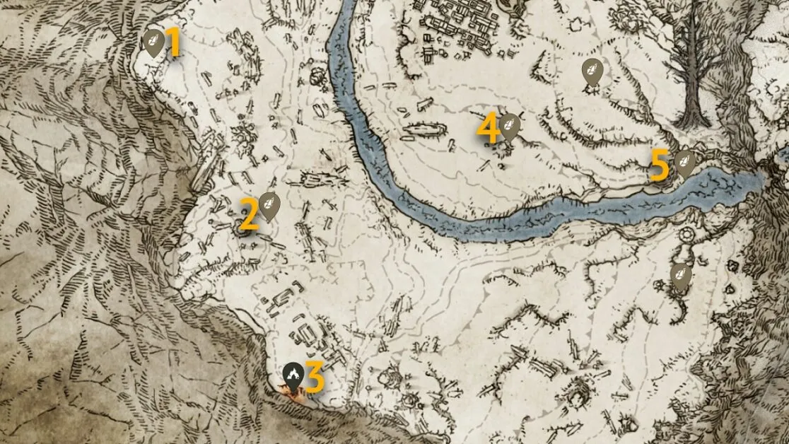 Smithing Stone 8 emplacements de carte dans Mountaintops of the Giants