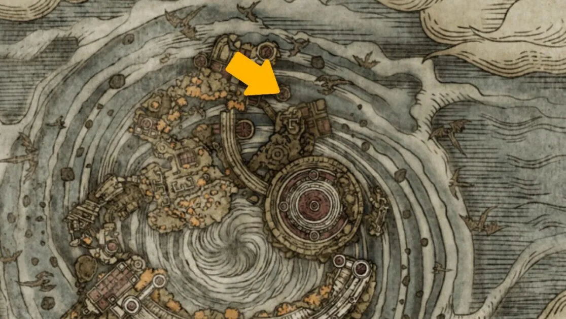 Emplacement de la carte du talisman du vieux seigneur dans Elden Ring