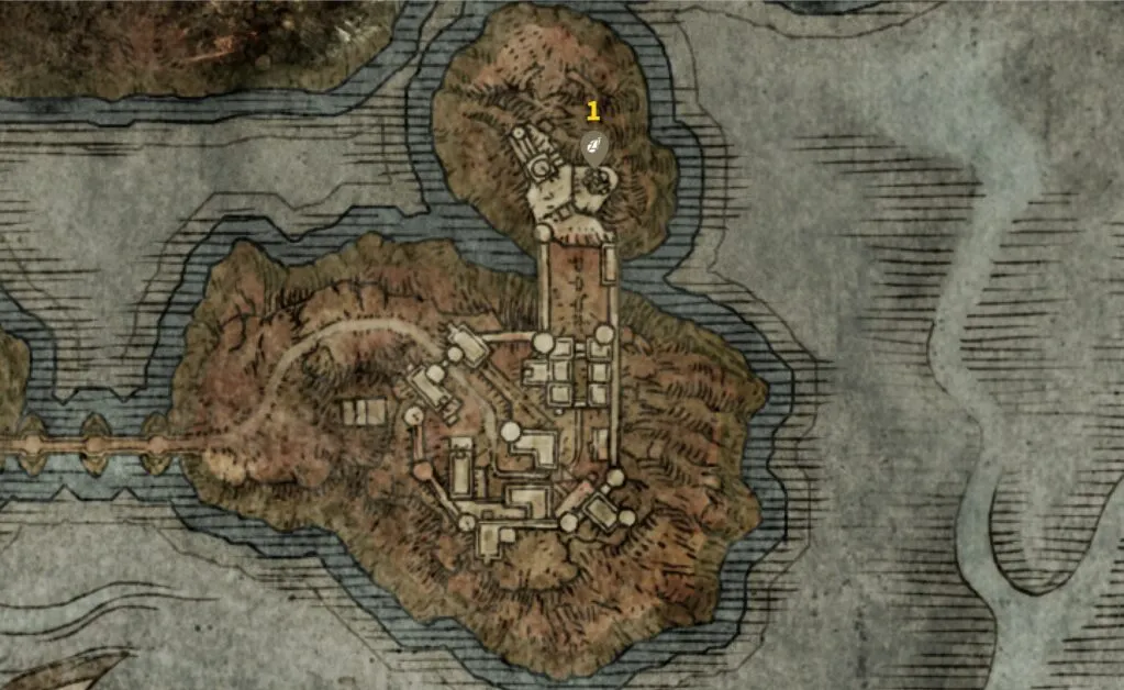 Redmane Castle Sombre Smithing Stone 5 emplacements sur la carte dans Elden Ring