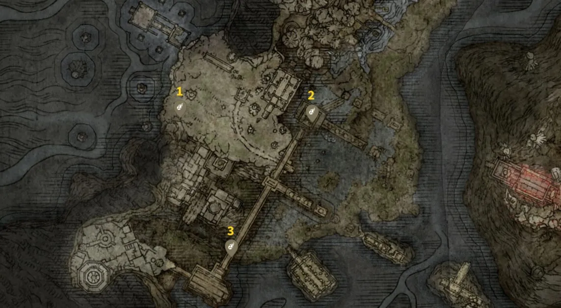 Siofra River Sombre Smithing Stone 5 emplacements sur la carte dans Elden Ring