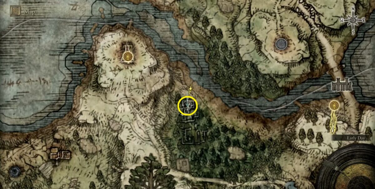 Emplacement de la carte du bâton de la reine demi-humaine dans Elden Ring