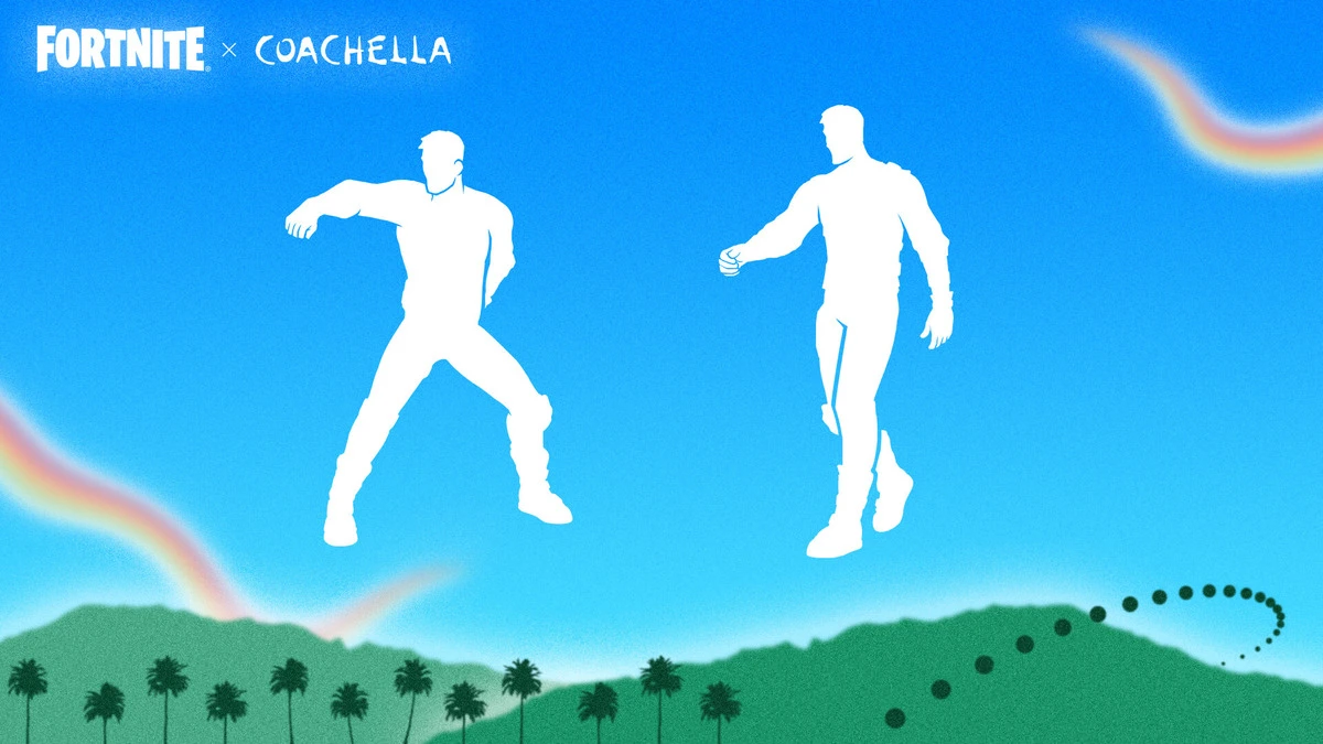 Fortnite Coachella 2023 Ask Me And Slide Stride Emotes