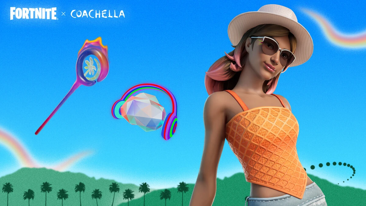 Tenue lyrique Fortnite Coachella 2023 Desert Dawn