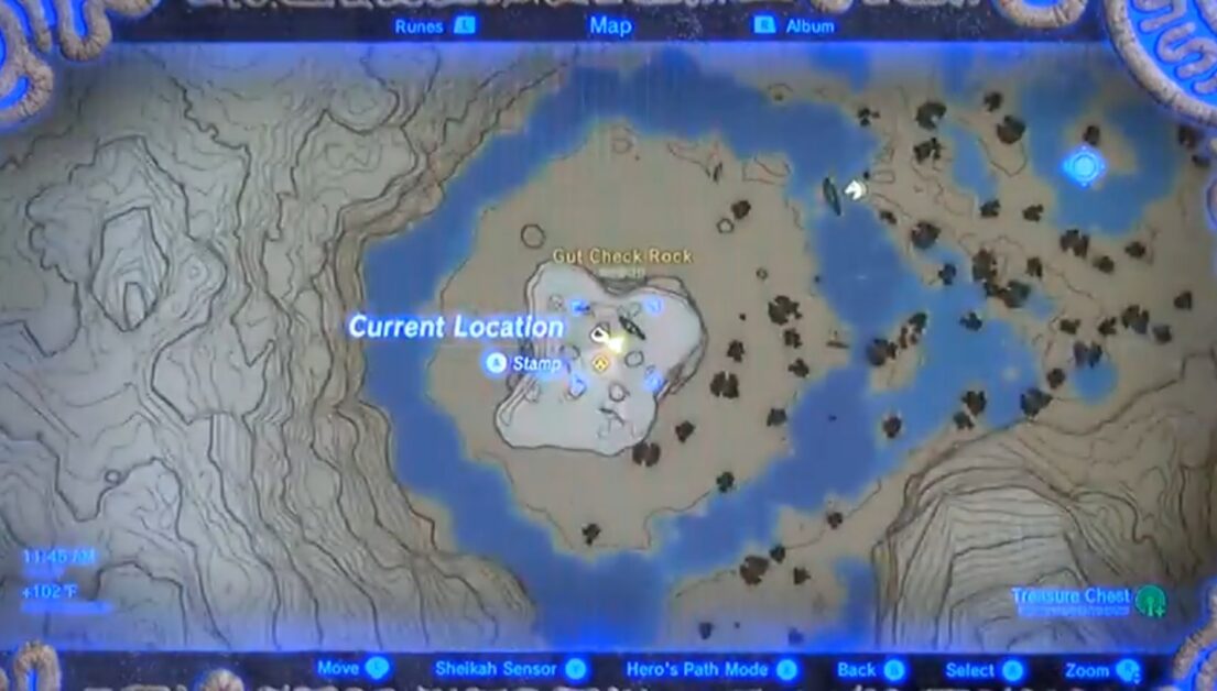 Emplacement du sanctuaire Gorae Torr à Zelda BOTW
