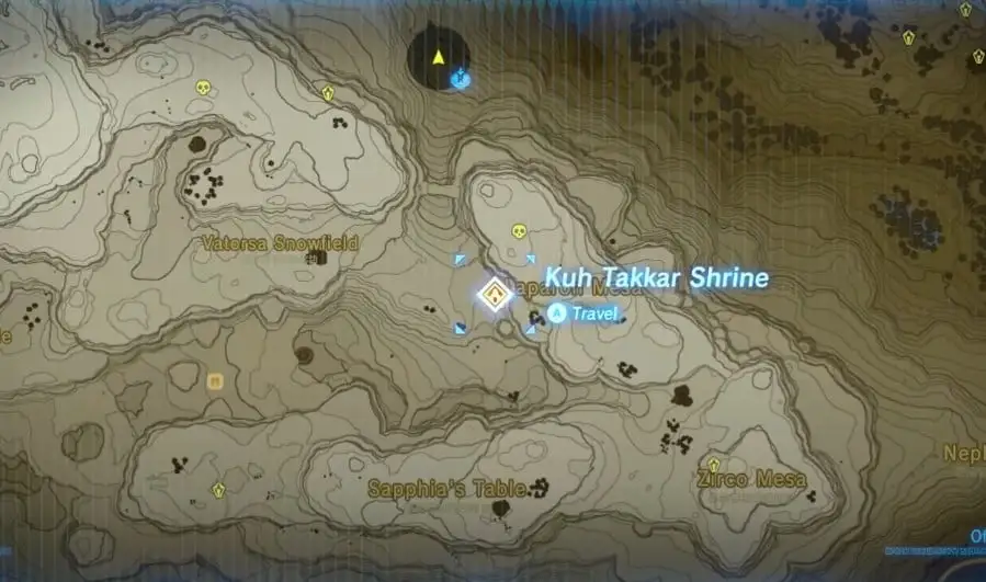 Emplacement des cannes à glace à Zelda BOTW