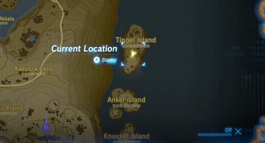 Emplacement du sanctuaire Kah Mael à Zelda BOTW