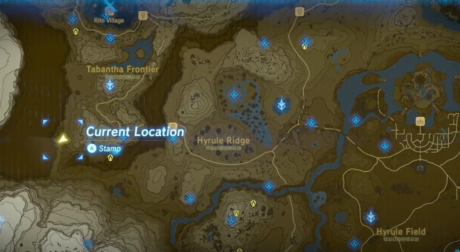 Emplacement du sanctuaire Kah Okeo à Zelda BOTW