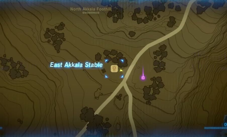 Emplacement du sanctuaire Katosa Aug à Zelda BOTW