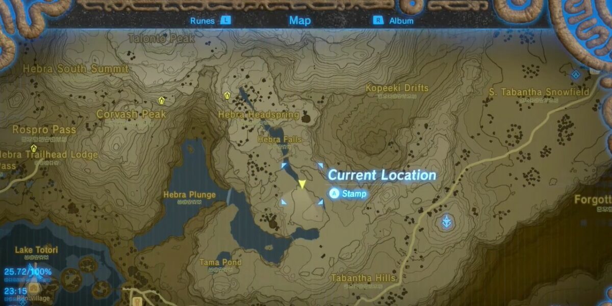 Emplacement du sanctuaire de Lanno Kooh à Zelda BOTW